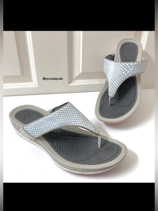 Dansko Shoes - Dansko Women’s Katy 2 Gray Leather Hooded Sandal Flip Flop 11.5 Size 42 Vacation